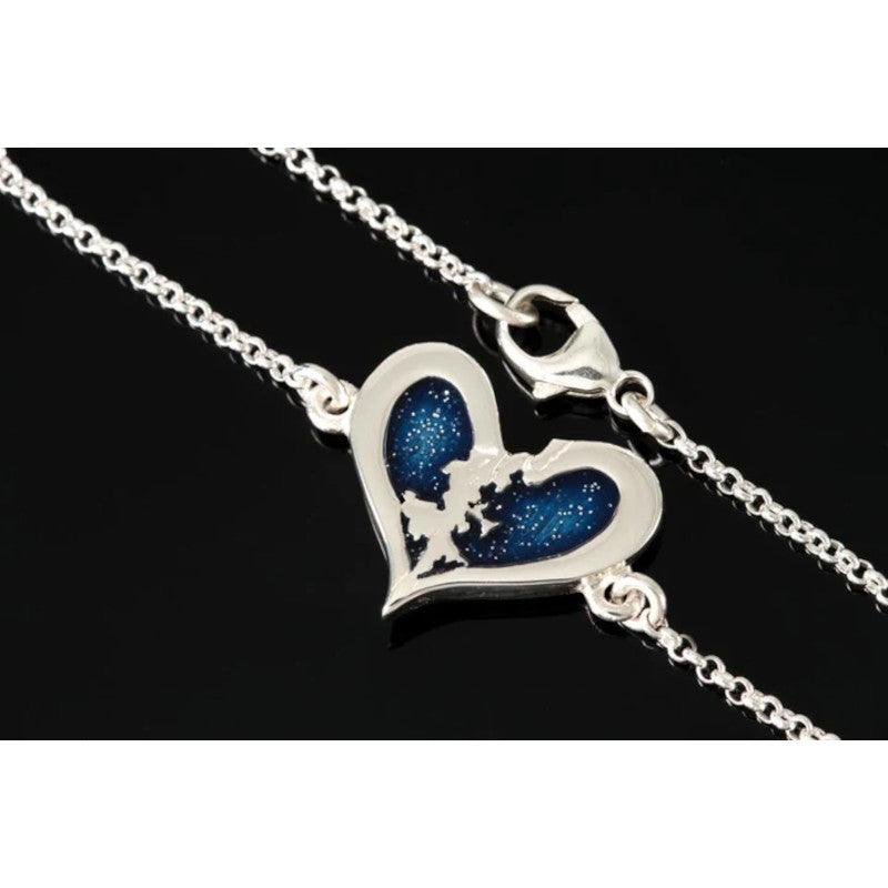 Heart of Shetland Silver/9ct Yellow Gold Bracelet With Enamel - BR419 Shetland