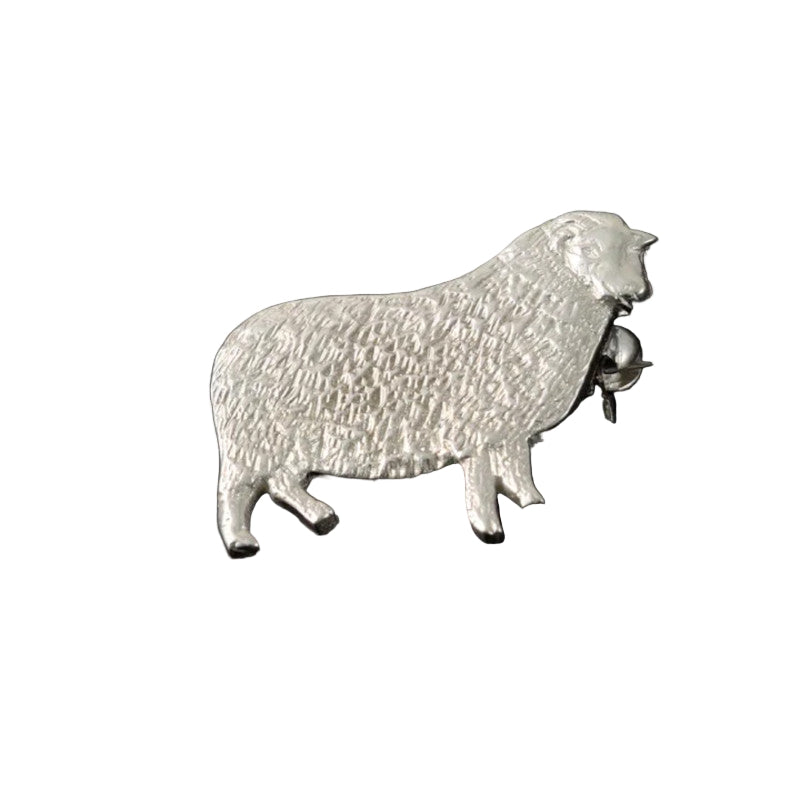 Sheep Sterling Silver/9ct Yellow Gold Brooch - BW15 Shetland