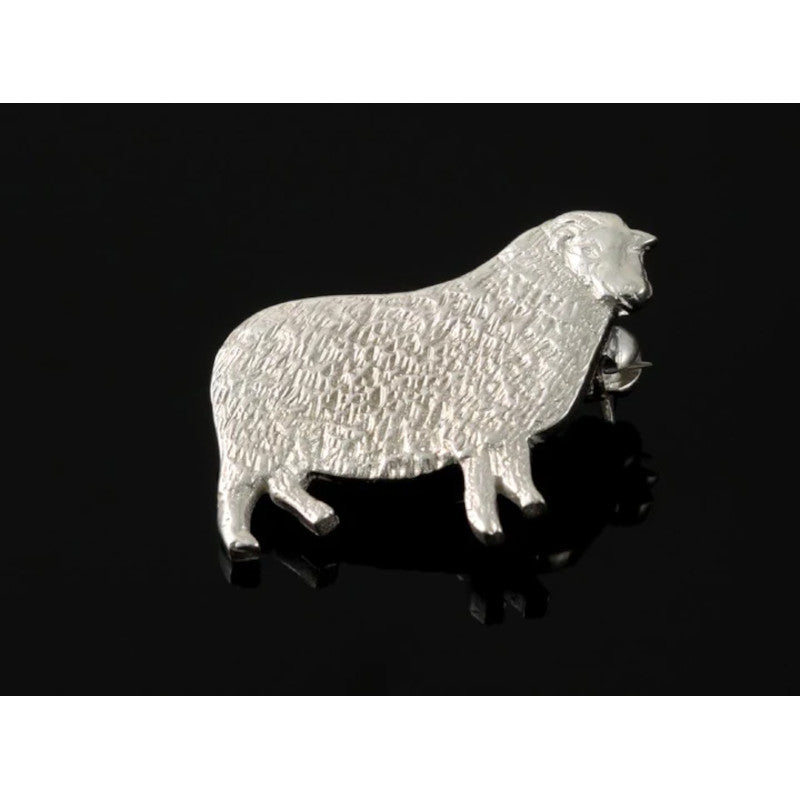 Sheep Sterling Silver or 9ct Yellow Gold Brooch - BW15