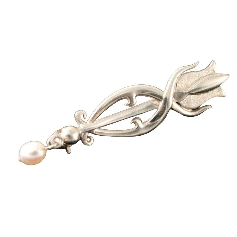 Glasgow Girls Silver/9ct Yellow Gold Brooch with Pearl - GB500P Shetland