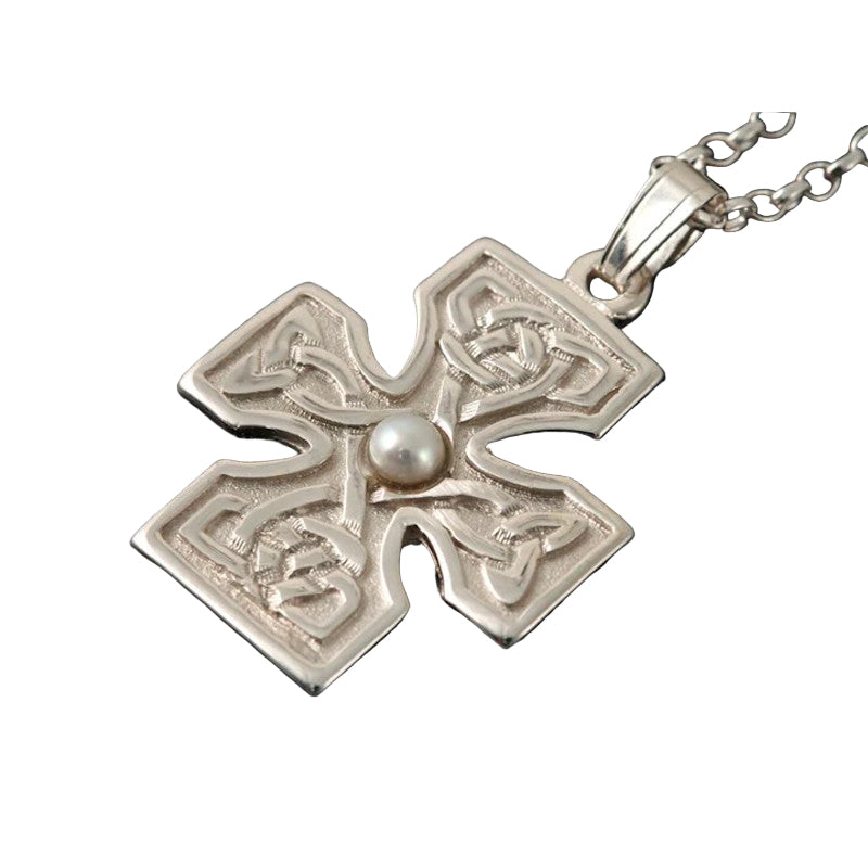 Celtic Cross Silver or 9ct Yellow Gold Pendant - HP294 Shetland