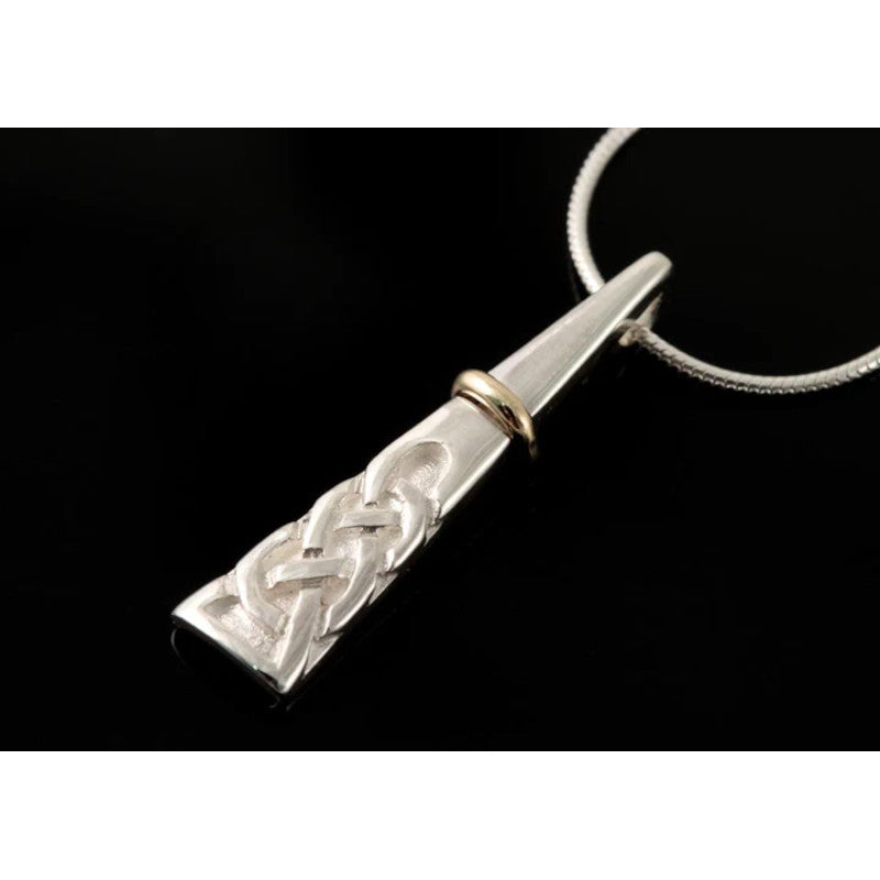 Celtic Sterling Silver or 9ct Yellow Gold Long Pendant - P365