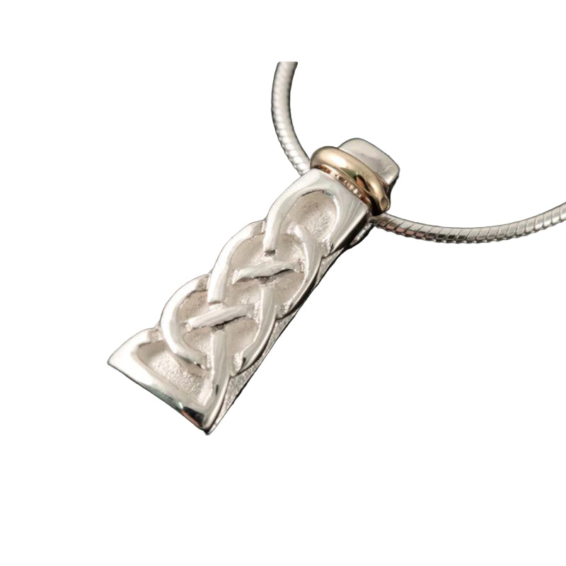 Celtic Silver or 9ct Yellow Gold Long Pendant - P364 Shetland