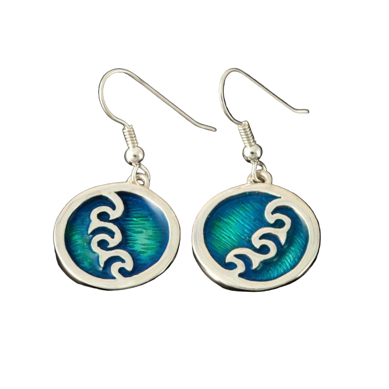 Seascape Earrings with Enamel - SSE11 Shetland