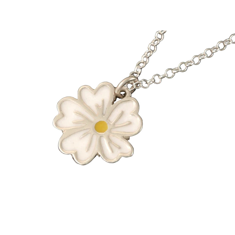 Wild Flower Silver Pendant with Enamel - SDP02 Shetland