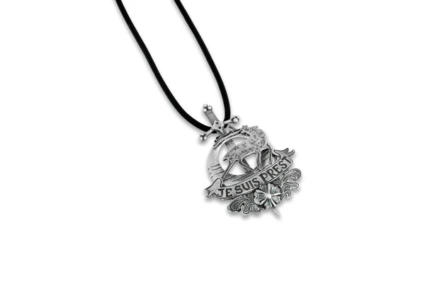 Clan Fraser - Je Suis Prest Pendant with leather
