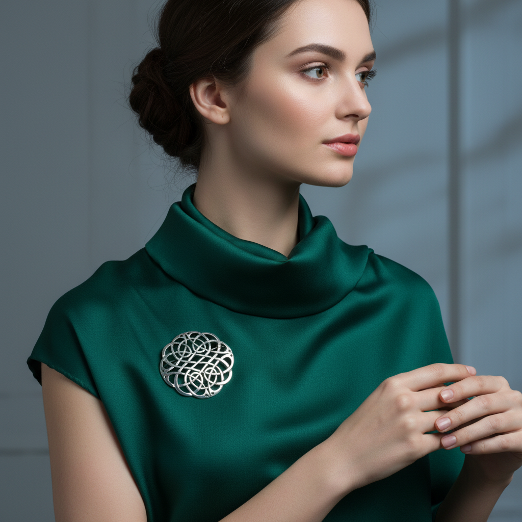 Silver Celtic Brooch - KB2