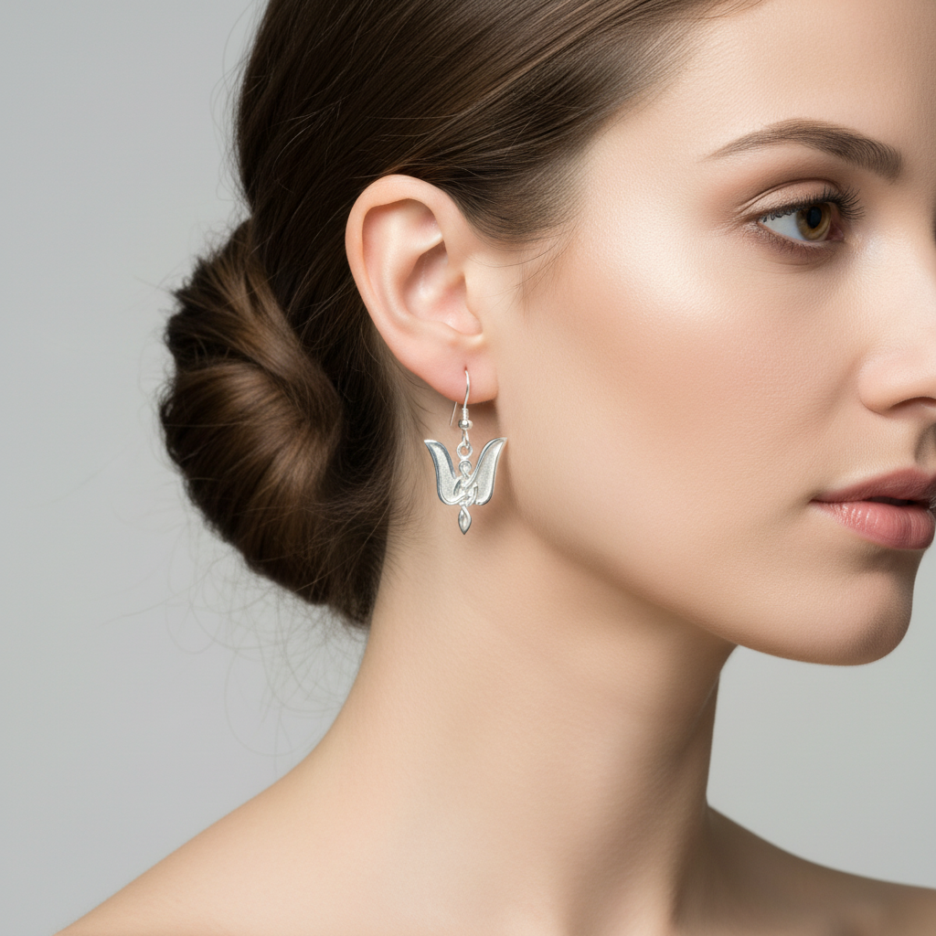 Silver Celtic Earrings - CA4