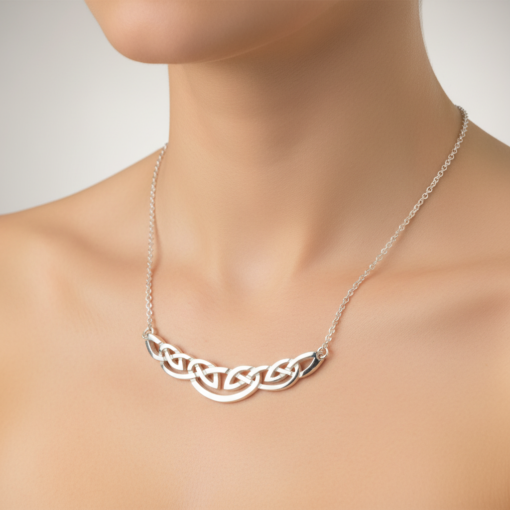 Silver or Gold Celtic Necklace - C64