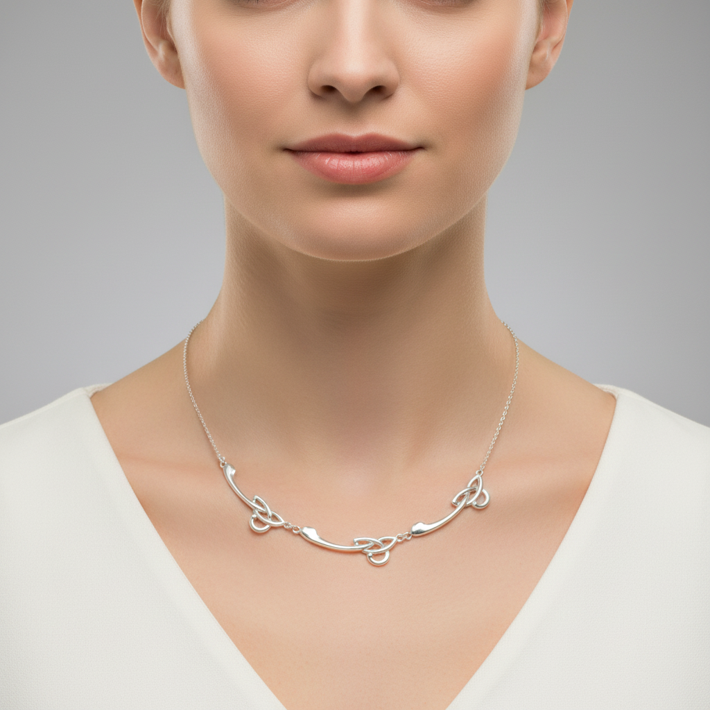 Ortak Silver Celtic Necklace N322-Ogham Jewellery