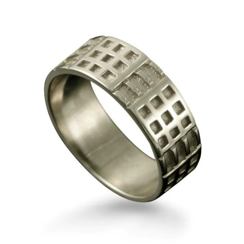 Charles Rennie Mackintosh Band Ring in Silver or Gold - R160-s