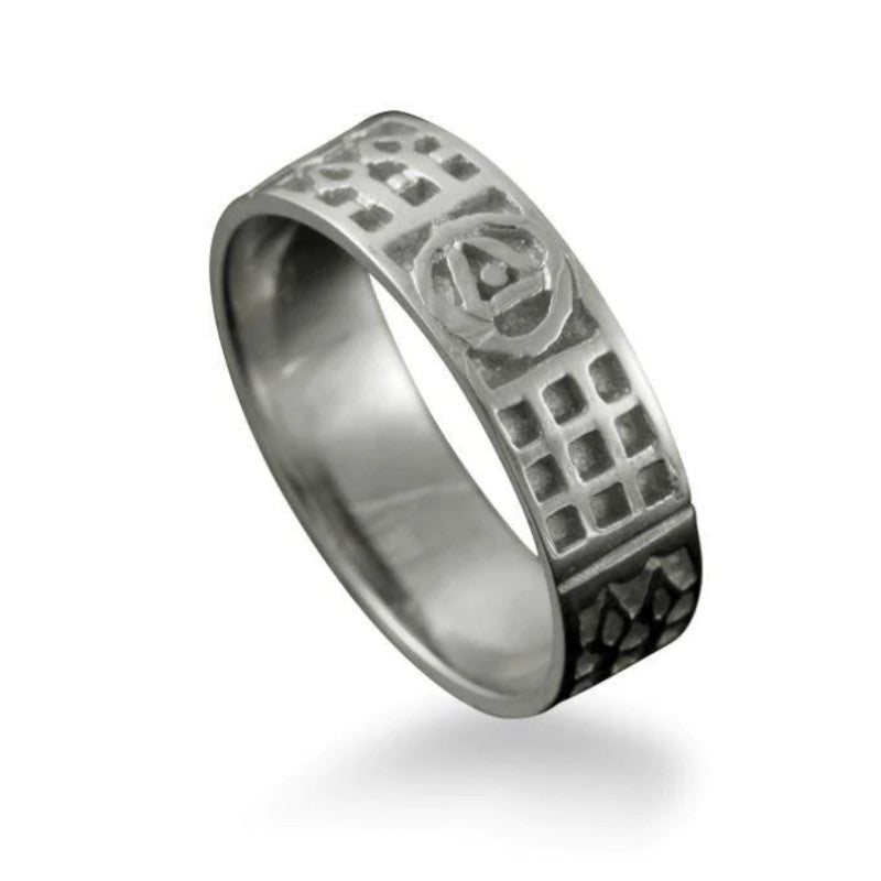 Charles Rennie Mackintosh Thin Band Ring in Silver or Gold - R161- Shetland