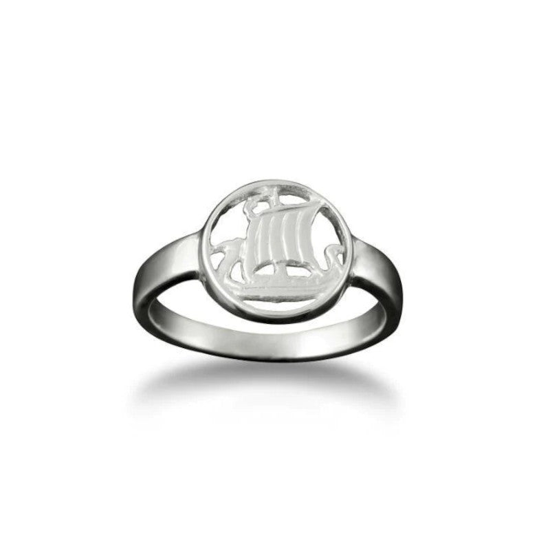 Viking Galley Small Ring in Silver or Gold - R99