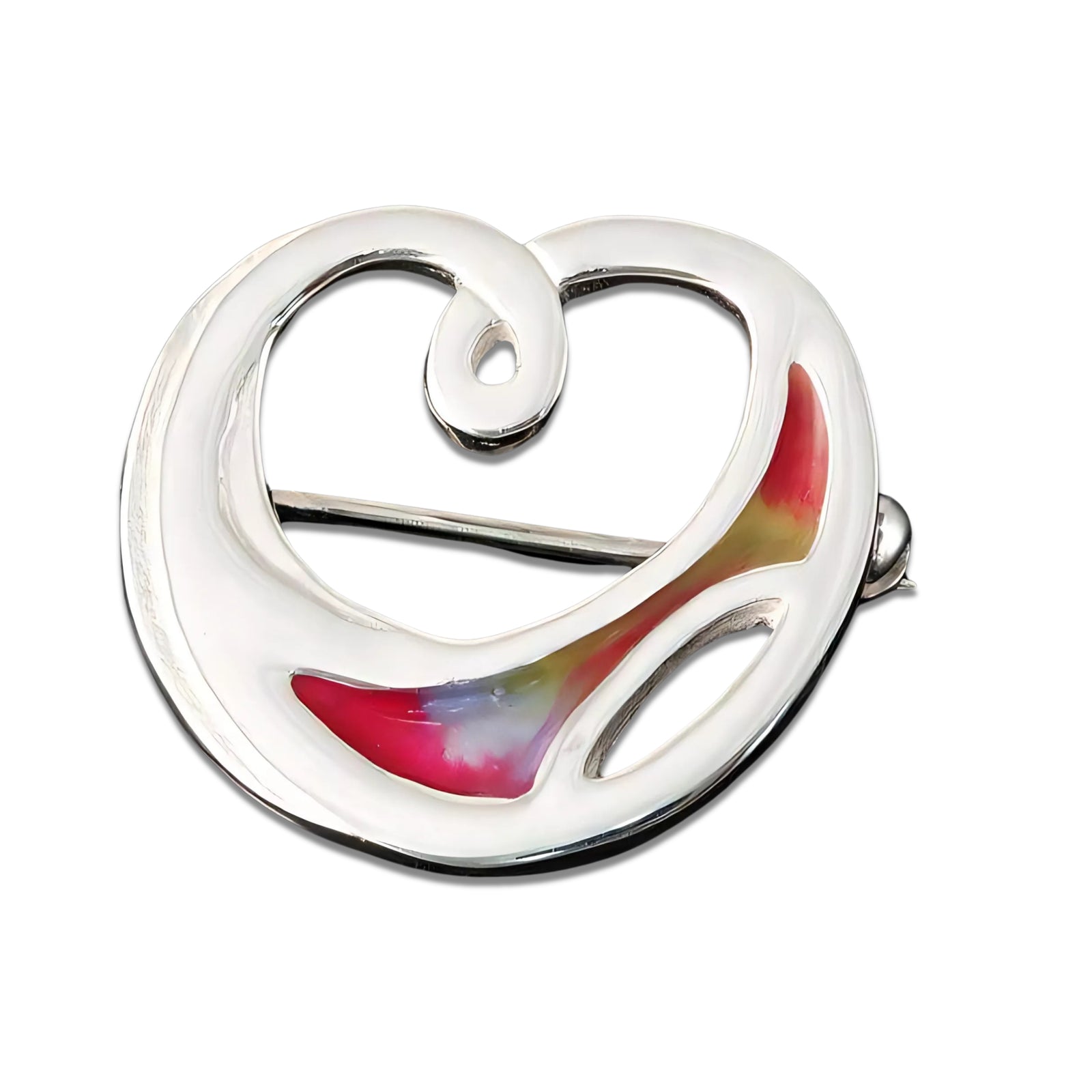 Shetland Silver And Enamel Brooch-SDB19-Ogham Jewellery