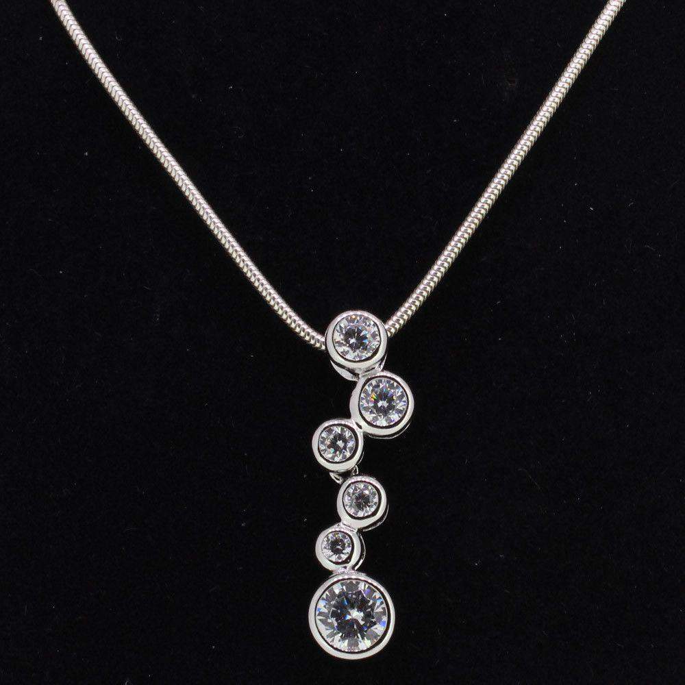 Sterling Silver &amp; Cubic Zirconia Pendant - P1325