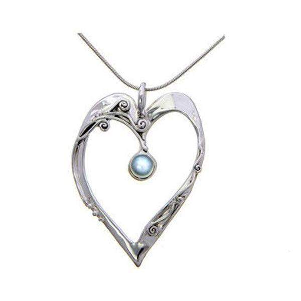 Sterling Silver & Heart Necklace -H111 Hagit Gorali