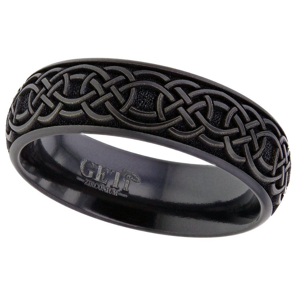 Zirconium Celtic Knotwork Ring - 4004B-CLK1