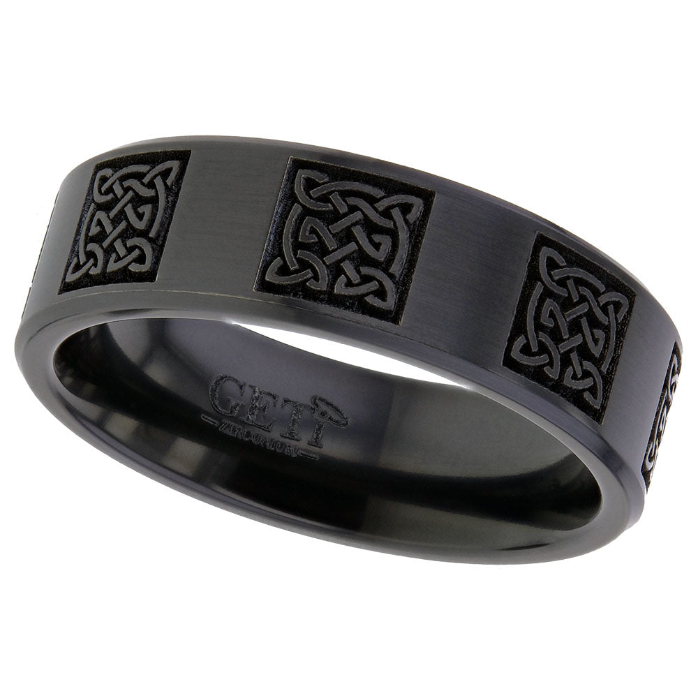 Zirconium Celtic Knotwork Ring - 4026CHB-CD10