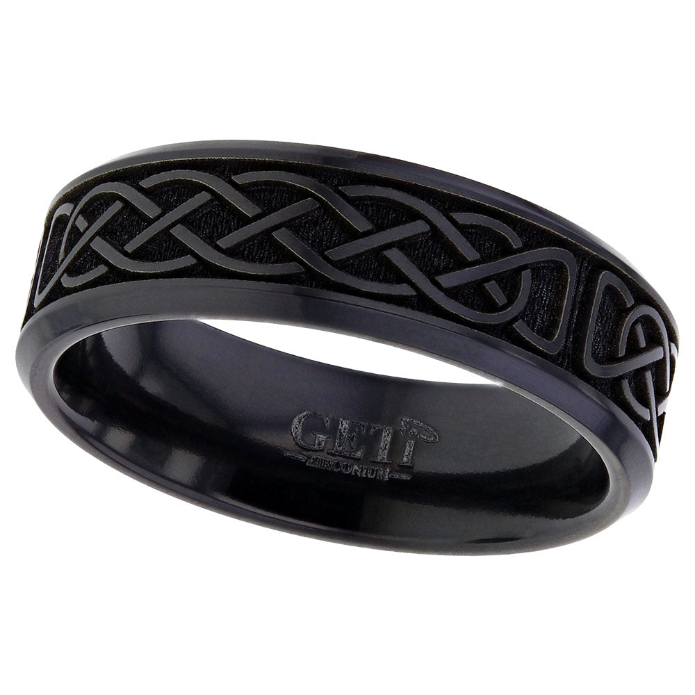 Zirconium Celtic Knotwork Ring - 4026CHB-CW1