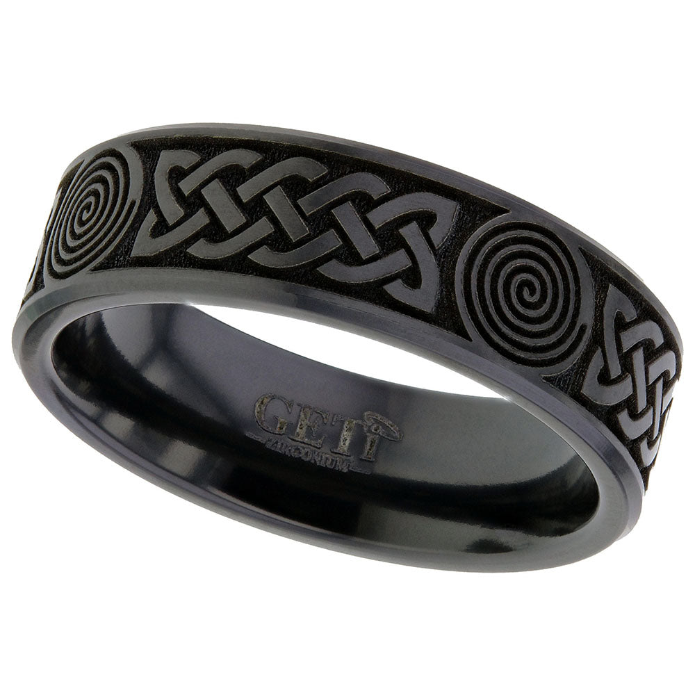 Zirconium Celtic Knotwork Swirl Ring - 4026CHB-CW3