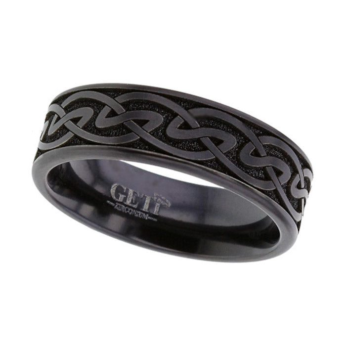 Zirconium Celtic Knotwork Ring - 4059B-INV