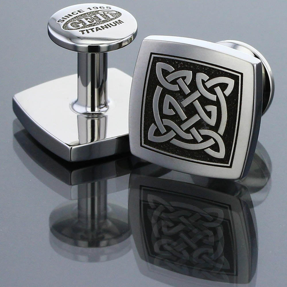 Geti Titanium Celtic Square Cufflinks - 5501-CD10