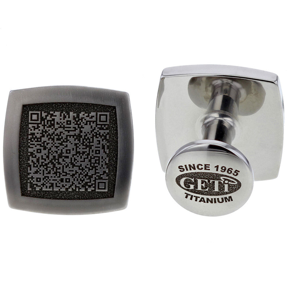 Geti Titanium QR Square Cufflinks - 5501-QR