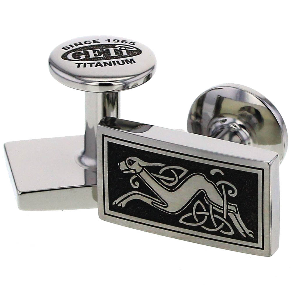 Geti Titanium Celtic Hare Rectangle Cufflinks - 5502-CD1