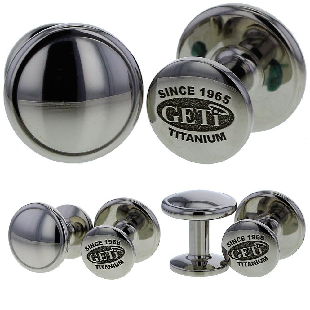 Geti Titanium Round Cufflinks - 5504