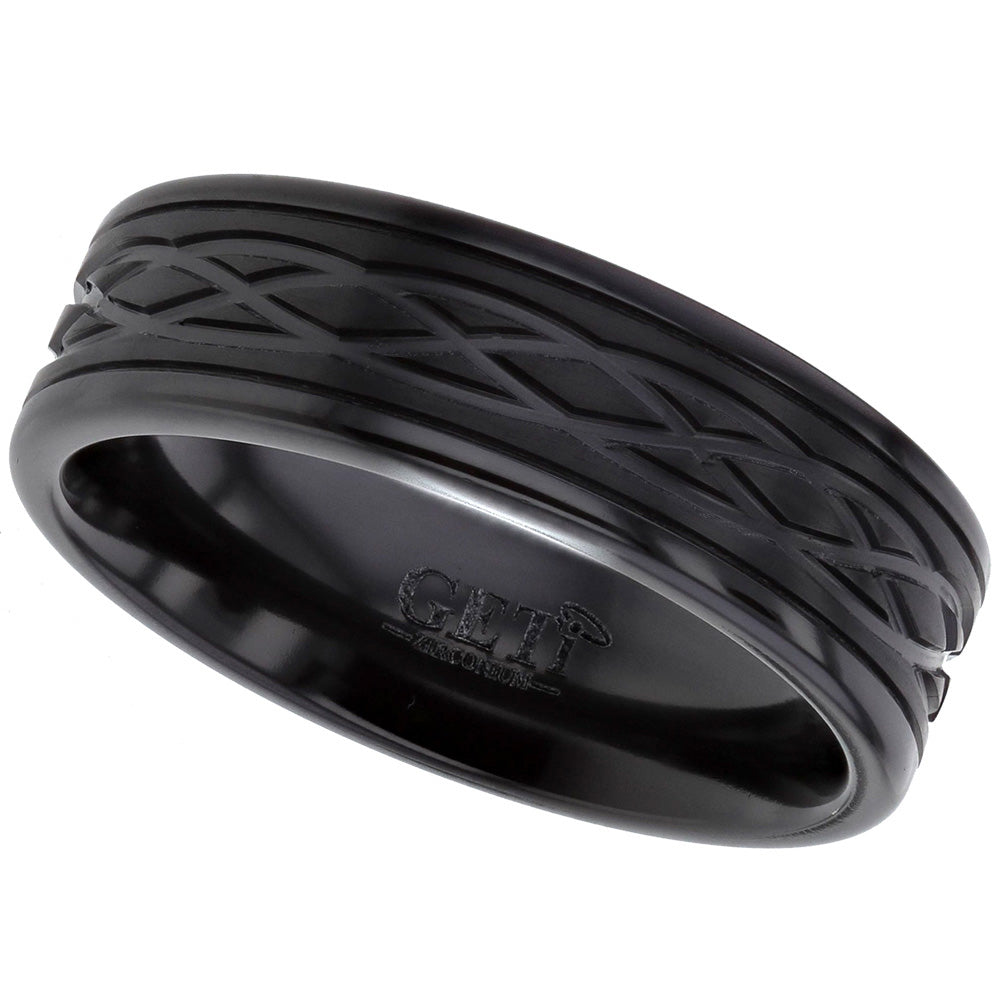 Zirconium Celtic Knotwork Ring - Z036B17
