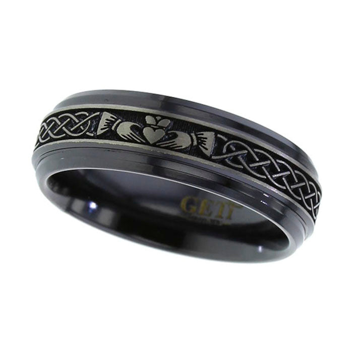 Zirconium Celtic Claddagh Ring - Z130RB-CLADDAGH