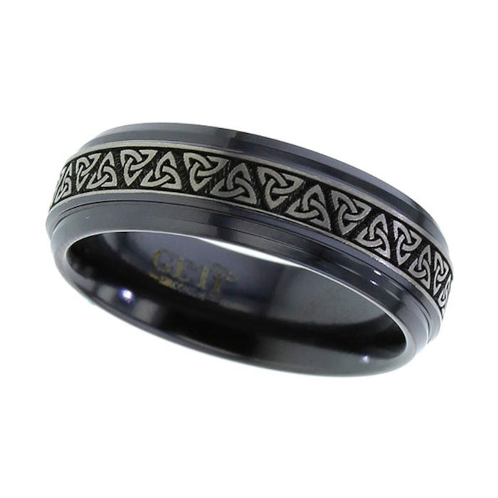 Zirconium Celtic Trinity Knot Ring - Z130RB-TRIN