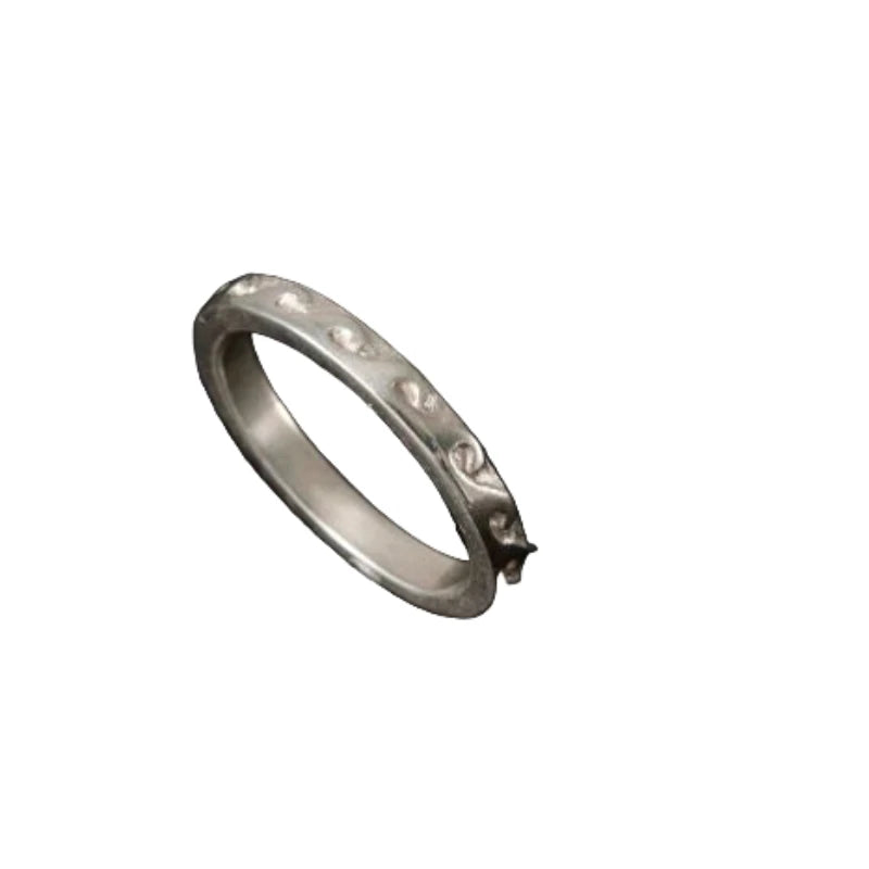 Orca Textured Stacking Ring - OR01- Textured Ring Shetland