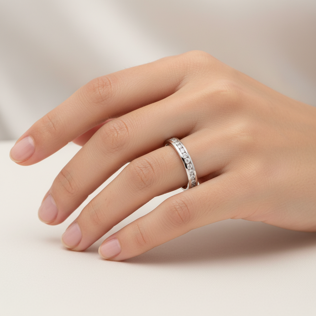 18 carat White Gold and Diamond 1 Carat Eternity ring