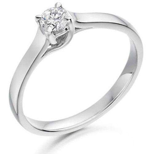0.20ct Round Diamond Engagement Ring - Various Metals Available - EN63R20-Ogham Jewellery