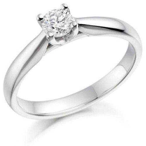 0.25ct Round Diamond Engagement Ring - Various Metals Available - EN66R25-Ogham Jewellery