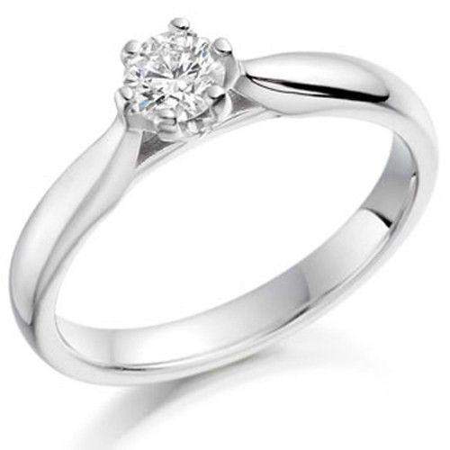 0.25ct Round Diamond Engagement Ring - Various Metals Available - EN69R25-Ogham Jewellery