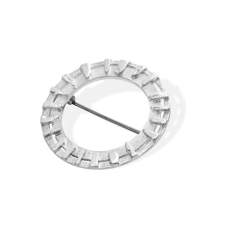 Ring Of Brodgar Sterling Silver Small Brooch - 11041-1
