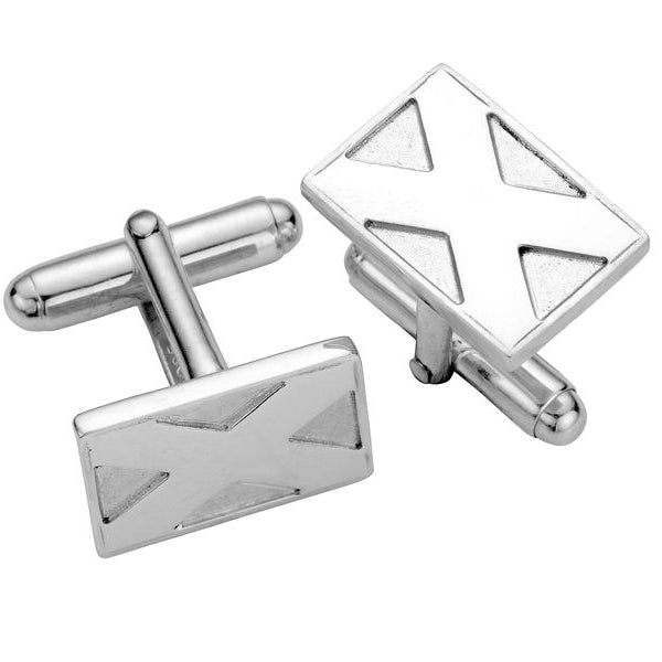 Silver Saltire Cufflinks - CL004 Celtic Art