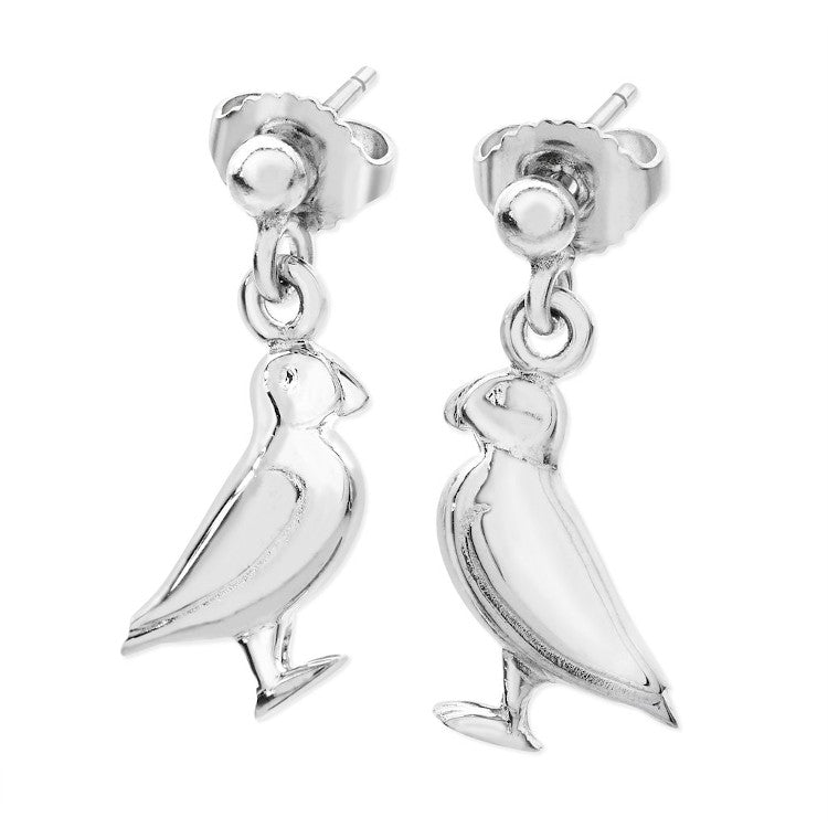 Puffin Sterling Silver Earrings - 13136