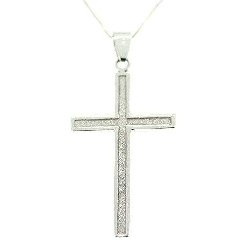 14 Carat White Gold Cross- WG14-Ogham Jewellery