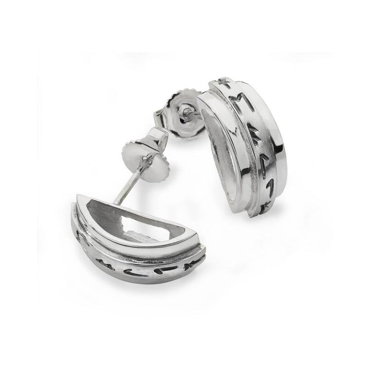 Runic Sterling Silver Earrings - 14032