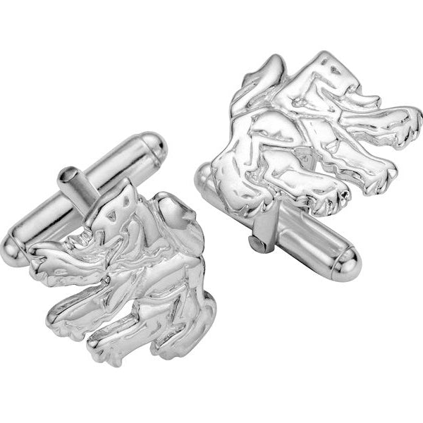 Silver Lion Rampant Cufflinks - NO144 Celtic Art