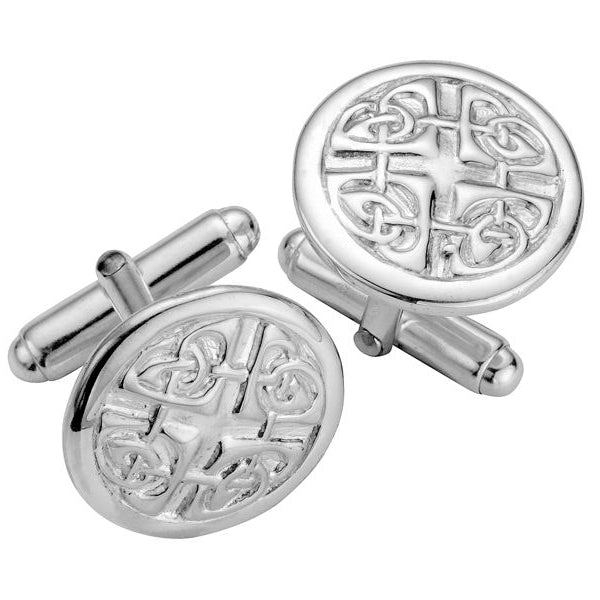 Silver Celtic Knot Cufflinks - NO145 Celtic Art