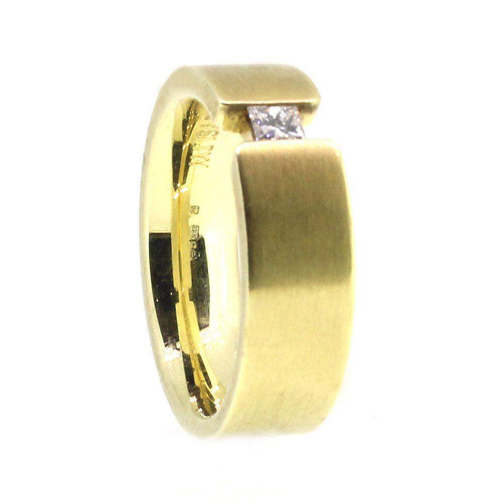 14ct Yellow Gold & Diamond Designer Ring-Ogham Jewellery