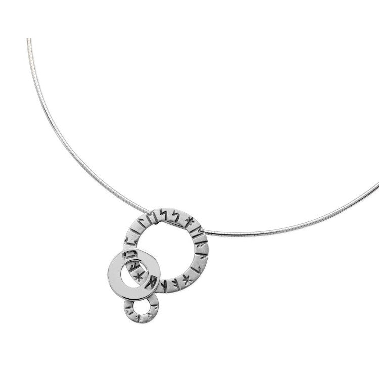 Runic Triple Circle Necklace - 15032