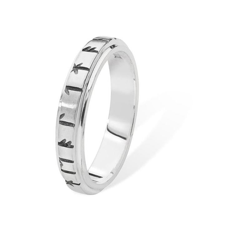 Runic Sterling Silver Ring - 16032-1