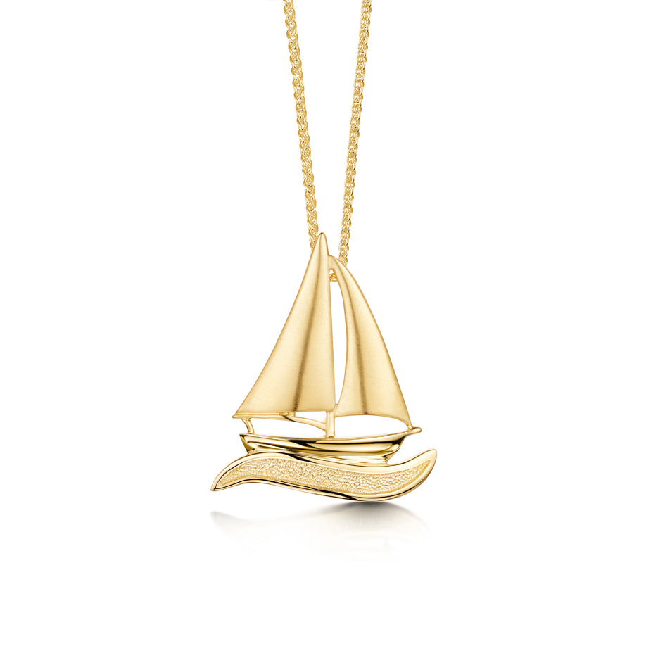 Orkney Yole 9ct Yellow Gold Pendant - P250