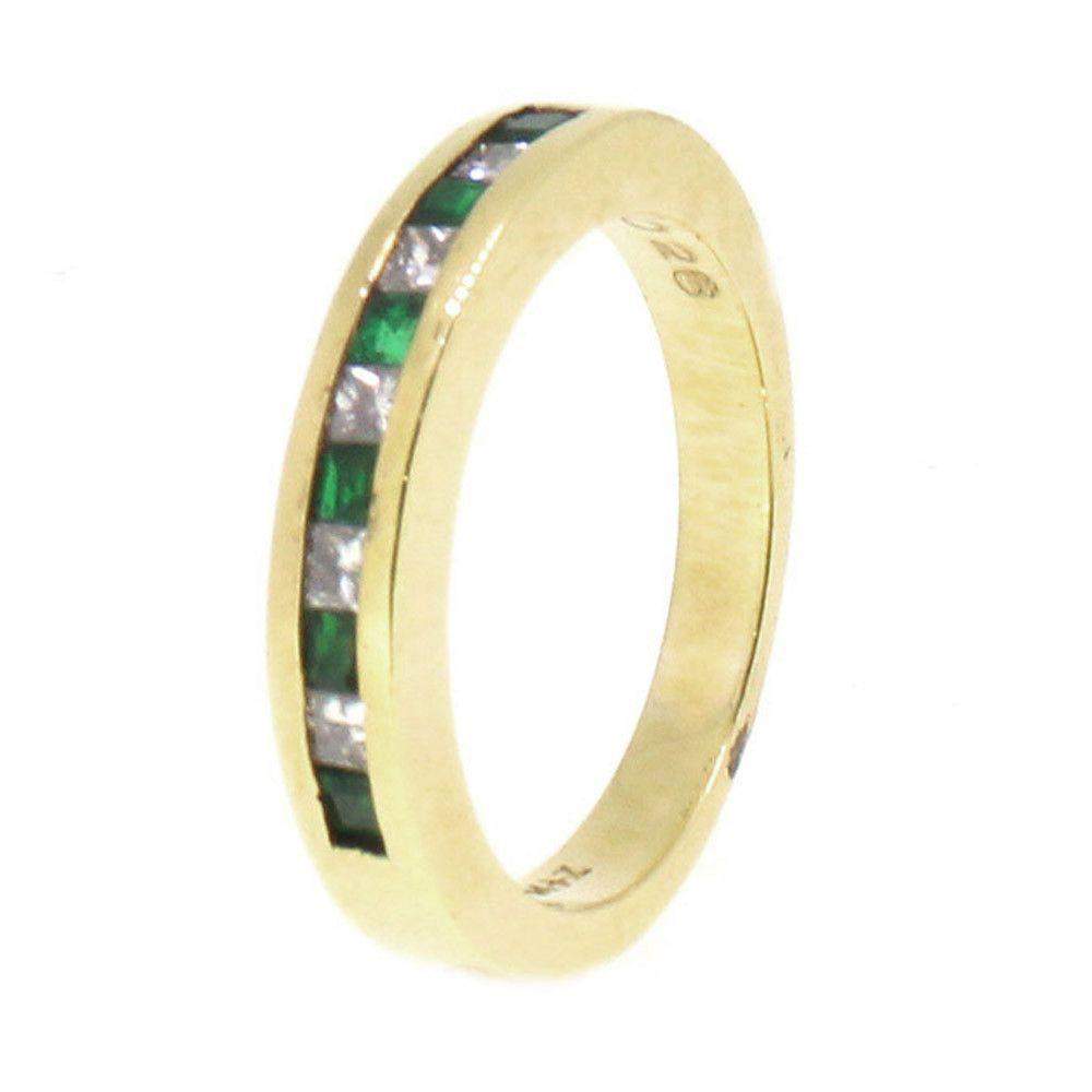 18 Carat Gold Diamond And Emerald Ring -6893-Ogham Jewellery