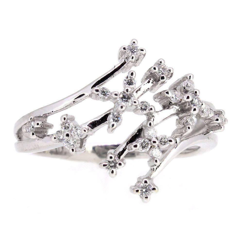 18 Carat White Gold And Diamond Ring -10389-Ogham Jewellery